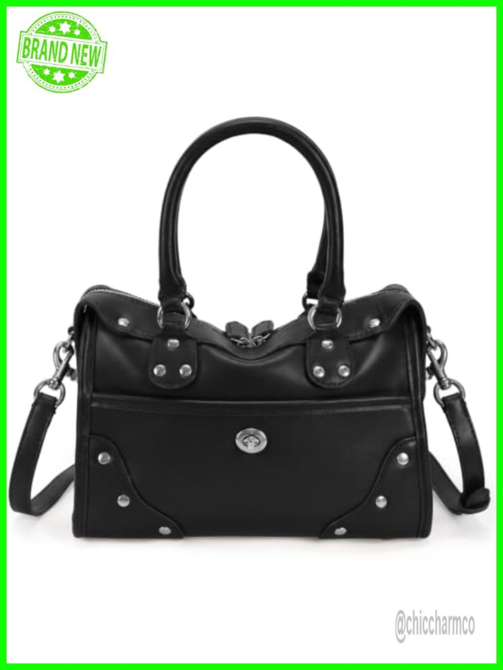 Small Top Handle Bag Mini Tote Bag PU Leather Y2K 90s Purse